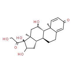 ChemSpider 2D Image | (11beta,17alpha)-11,16,17,21-Tetrahydroxypregna-1,4-diene-3,20-dione | C21H28O6