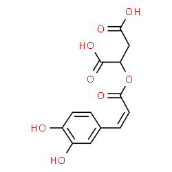 ChemSpider 2D Image | 2-{[(2Z)-3-(3,4-Dihydroxyphenyl)-2-propenoyl]oxy}succinic acid | C13H12O8