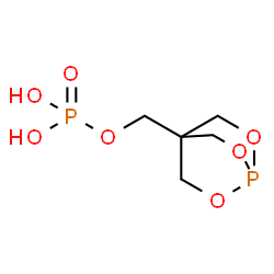 ChemSpider 2D Image | 2,6,7-Trioxa-1-phosphabicyclo[2.2.2]oct-4-ylmethyl dihydrogen phosphate | C5H10O7P2