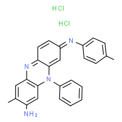 ChemSpider 2D Image | (8Z)-3-Methyl-8-[(4-methylphenyl)imino]-10-phenyl-8,10-dihydro-2-phenazinamine dihydrochloride | C26H24Cl2N4