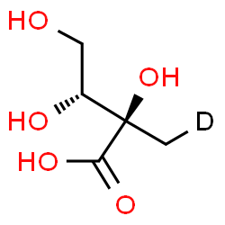 ChemSpider 2D Image | (2R,3R)-2,3,4-Trihydroxy-2-(~2~H_1_)methylbutanoic acid | C5H9DO5