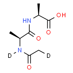 ChemSpider 2D Image | N-[(2-~2~H_1_)Ethanoyl]-L-(N-~2~H)alanyl-L-alanine | C8H12D2N2O4
