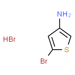ChemSpider 2D Image | 5-Bromothiophen-3-amine hydrobromide | C4H5Br2NS