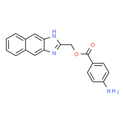 ChemSpider 2D Image | 1H-Naphtho[2,3-d]imidazol-2-ylmethyl 4-aminobenzoate | C19H15N3O2