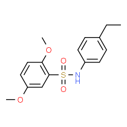 ChemSpider 2D Image | N-(4-Ethylphenyl)-2,5-dimethoxybenzenesulfonamide | C16H19NO4S