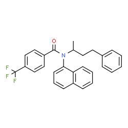 ChemSpider 2D Image | N-(1-Naphthyl)-N-(4-phenyl-2-butanyl)-4-(trifluoromethyl)benzamide | C28H24F3NO