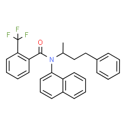 ChemSpider 2D Image | N-(1-Naphthyl)-N-(4-phenyl-2-butanyl)-2-(trifluoromethyl)benzamide | C28H24F3NO