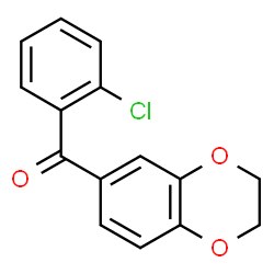 ChemSpider 2D Image | 6-(2-chlorobenzoyl)-2,3-dihydro-1,4-benzodioxine | C15H11ClO3