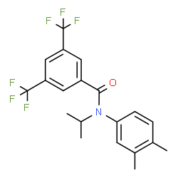 ChemSpider 2D Image | N-(3,4-Dimethylphenyl)-N-isopropyl-3,5-bis(trifluoromethyl)benzamide | C20H19F6NO