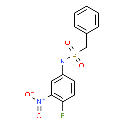 ChemSpider 2D Image | N-(4-Fluoro-3-nitrophenyl)-1-phenylmethanesulfonamide | C13H11FN2O4S