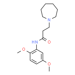 ChemSpider 2D Image | 3-(1-Azepanyl)-N-(2,5-dimethoxyphenyl)propanamide | C17H26N2O3