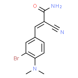 ChemSpider 2D Image | (2E)-3-[3-Bromo-4-(dimethylamino)phenyl]-2-cyanoacrylamide | C12H12BrN3O
