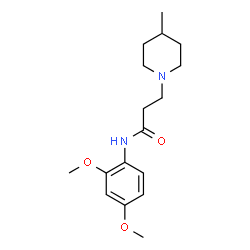 ChemSpider 2D Image | N-(2,4-Dimethoxyphenyl)-3-(4-methyl-1-piperidinyl)propanamide | C17H26N2O3