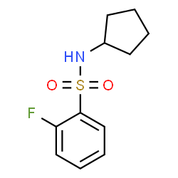 ChemSpider 2D Image | N-Cyclopentyl-2-fluorobenzenesulfonamide | C11H14FNO2S