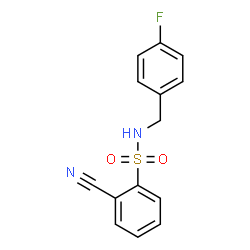 ChemSpider 2D Image | 2-Cyano-N-(4-fluorobenzyl)benzenesulfonamide | C14H11FN2O2S