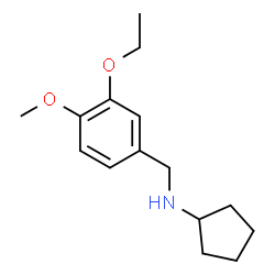 ChemSpider 2D Image | N-(3-Ethoxy-4-methoxybenzyl)cyclopentanamine | C15H23NO2