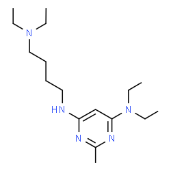 ChemSpider 2D Image | N'-[4-(Diethylamino)butyl]-N,N-diethyl-2-methyl-4,6-pyrimidinediamine | C17H33N5