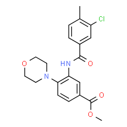 ChemSpider 2D Image | Methyl 3-[(3-chloro-4-methylbenzoyl)amino]-4-(4-morpholinyl)benzoate | C20H21ClN2O4
