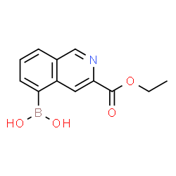 ChemSpider 2D Image | [3-(Ethoxycarbonyl)-5-isoquinolinyl]boronic acid | C12H12BNO4