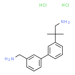 ChemSpider 2D Image | 2-[3'-(Aminomethyl)-3-biphenylyl]-2-methyl-1-propanamine dihydrochloride | C17H24Cl2N2