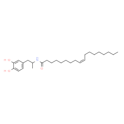 ChemSpider 2D Image | (9Z)-N-[1-(3,4-Dihydroxyphenyl)-2-propanyl]-9-octadecenamide | C27H45NO3