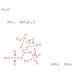 ChemSpider 2D Image | Tetrakis(sulfato-kappaO)cerium tetraammoniate dihydrate | H20CeN4O18S4