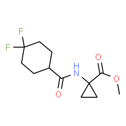 ChemSpider 2D Image | Methyl 1-{[(4,4-difluorocyclohexyl)carbonyl]amino}cyclopropanecarboxylate | C12H17F2NO3