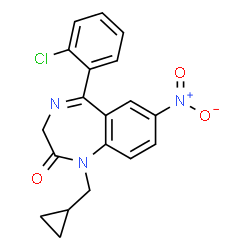 ChemSpider 2D Image | Cloniprazepam | C19H16ClN3O3