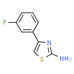 ChemSpider 2D Image | 4-(3-fluorophenyl)-2-thiazolamine | C9H7FN2S