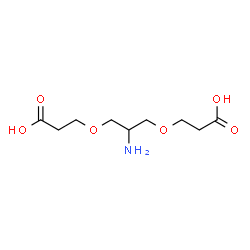 ChemSpider 2D Image | 3,3'-[(2-Amino-1,3-propanediyl)bis(oxy)]dipropanoic acid | C9H17NO6