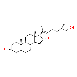 ChemSpider 2D Image | (3beta,5beta,25S)-Furost-20(22)-en-3,26-diol | C27H44O3