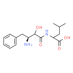 ChemSpider 2D Image | N-[(3S)-3-Amino-2-hydroxy-4-phenylbutanoyl]leucine | C16H24N2O4