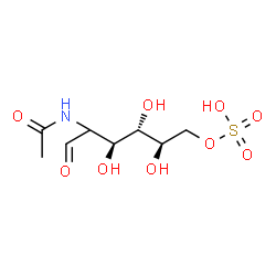 ChemSpider 2D Image | (2xi)-2-Acetamido-2-deoxy-6-O-sulfo-D-ribo-hexose | C8H15NO9S