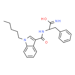 ChemSpider 2D Image | 2-{[(1-Pentyl-1H-indol-3-yl)carbonyl]amino}-3-phenylpropanimidic acid | C23H27N3O2