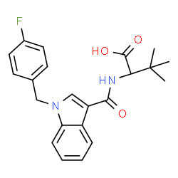 ChemSpider 2D Image | N-{[1-(4-Fluorobenzyl)-1H-indol-3-yl]carbonyl}-3-methylvaline | C22H23FN2O3