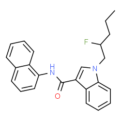 ChemSpider 2D Image | 1-(2-Fluoropentyl)-N-(1-naphthyl)-1H-indole-3-carboxamide | C24H23FN2O