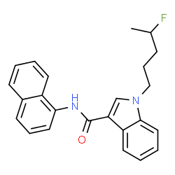 ChemSpider 2D Image | 1-(4-Fluoropentyl)-N-(1-naphthyl)-1H-indole-3-carboxamide | C24H23FN2O
