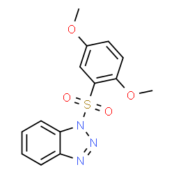 ChemSpider 2D Image | 1-[(2,5-Dimethoxyphenyl)sulfonyl]-1H-benzotriazole | C14H13N3O4S
