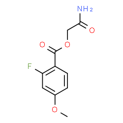 ChemSpider 2D Image | 2-Amino-2-oxoethyl 2-fluoro-4-methoxybenzoate | C10H10FNO4