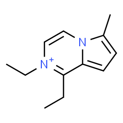 ChemSpider 2D Image | 1,2-Diethyl-6-methylpyrrolo[1,2-a]pyrazin-2-ium | C12H17N2