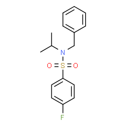 ChemSpider 2D Image | N-Benzyl-4-fluoro-N-isopropylbenzenesulfonamide | C16H18FNO2S