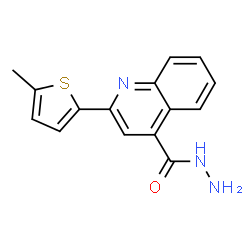 ChemSpider 2D Image | 2-(5-Methyl-2-thienyl)-4-quinolinecarbohydrazide | C15H13N3OS