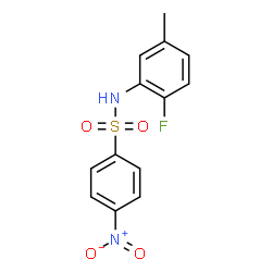 ChemSpider 2D Image | N-(2-Fluoro-5-methylphenyl)-4-nitrobenzenesulfonamide | C13H11FN2O4S