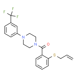 ChemSpider 2D Image | [2-(Allylsulfanyl)phenyl]{4-[3-(trifluoromethyl)phenyl]-1-piperazinyl}methanone | C21H21F3N2OS