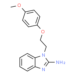 ChemSpider 2D Image | 1-[2-(4-methoxyphenoxy)ethyl]-1,3-benzodiazol-2-amine | C16H17N3O2