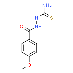 ChemSpider 2D Image | 2-(4-Methoxybenzoyl)hydrazinecarbothioamide | C9H11N3O2S