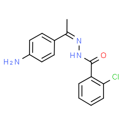ChemSpider 2D Image | N'-[(1Z)-1-(4-Aminophenyl)ethylidene]-2-chlorobenzohydrazide | C15H14ClN3O
