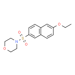 ChemSpider 2D Image | 4-[(6-Ethoxy-2-naphthyl)sulfonyl]morpholine | C16H19NO4S