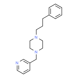ChemSpider 2D Image | 1-(3-Phenylpropyl)-4-(3-pyridinylmethyl)piperazine | C19H25N3