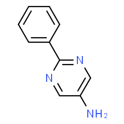 ChemSpider 2D Image | 2-Phenyl-5-pyrimidinamine | C10H9N3
